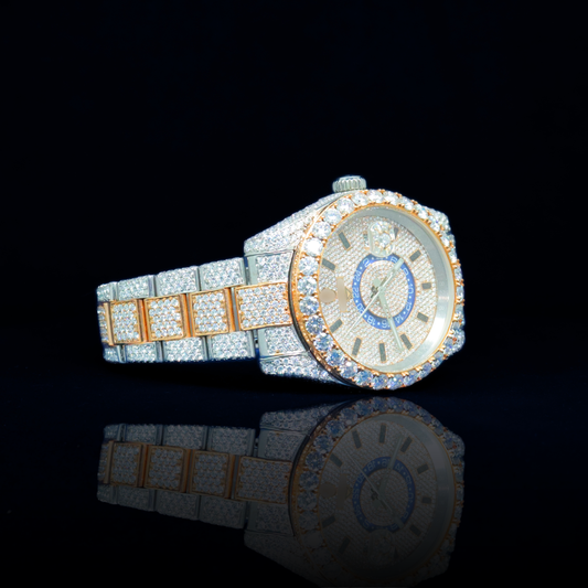 14k/18k-moissanite Diamond Rolex inspire Encrusted Luxury Timepiece