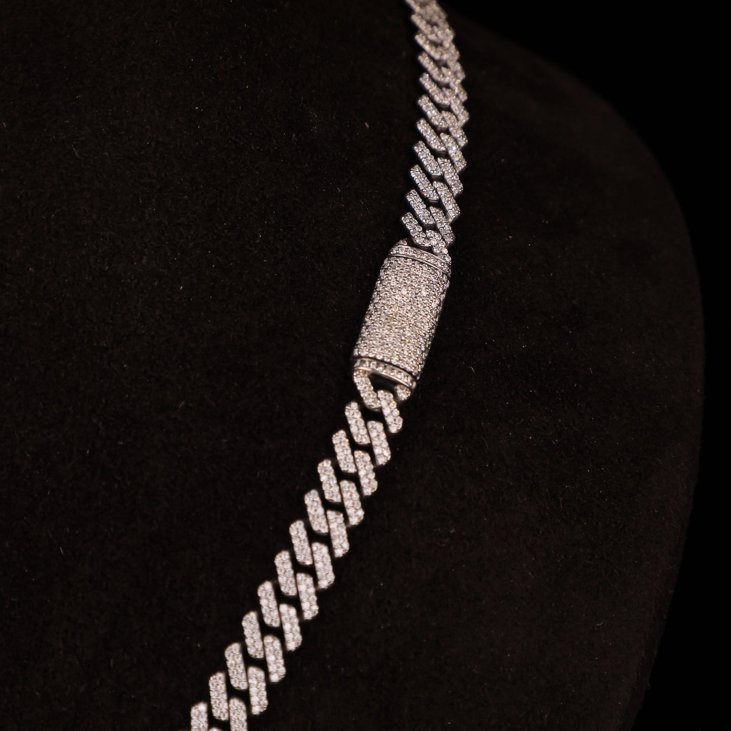 Iced Cuban Link Chain – Diamond Tennis Style Necklace