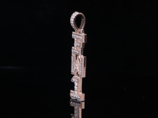 Diamond Initial Letter Pendant in Gold & Silver | 18K, 14K, 10K Custom Alphabet Pendant