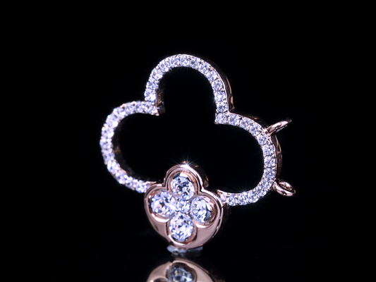 Luxury Diamond Clover Pendant Necklace | 18K, 14K, 10K Gold & Silver Jewelry