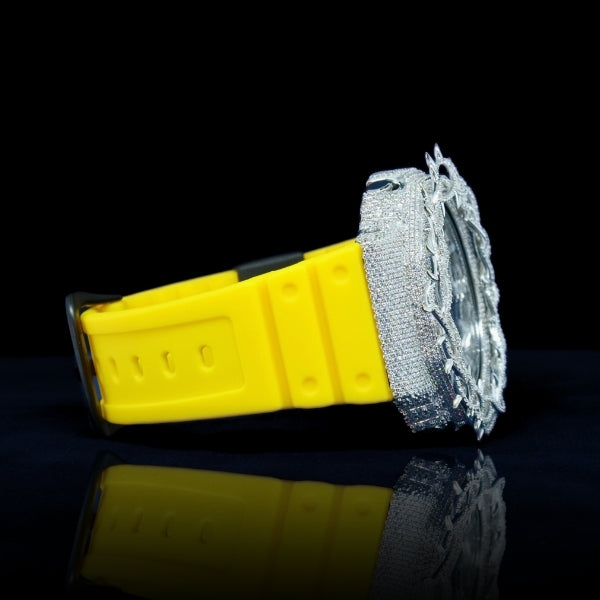 Moissanite G-shock customization Yellow Blaze watch