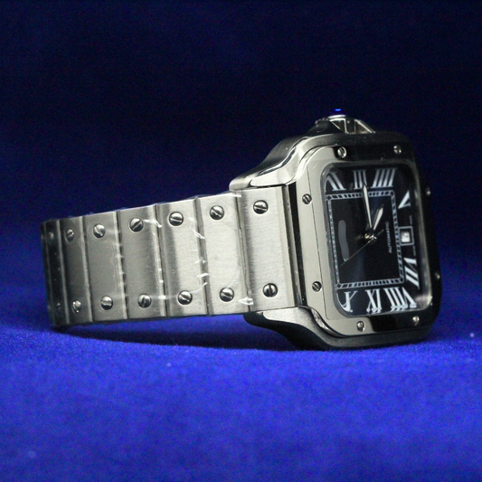 BLACK ROMAN SQUARE CASE WATCH