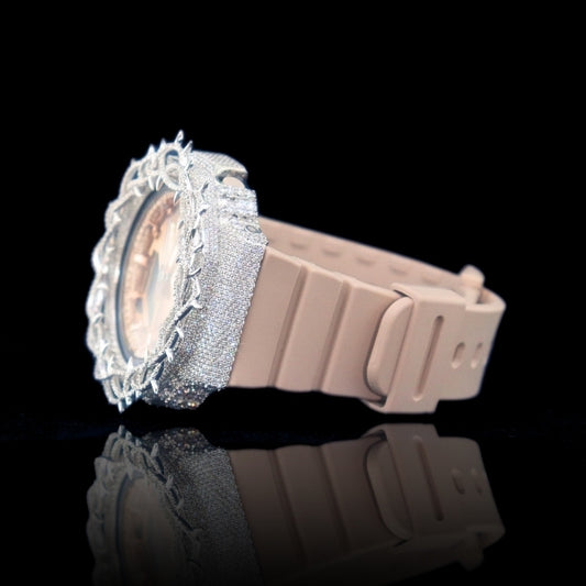 Moissanite G-shock Rose Thorn Iced Phantom