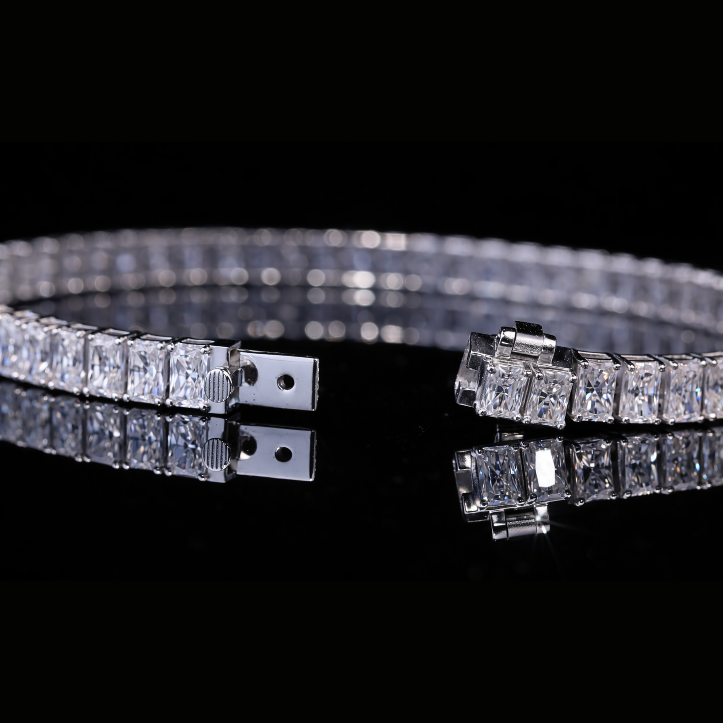 Princess Cut Diamond Tennis Bracelet in Solid Gold – Iced Out Hip Hop Bracelet