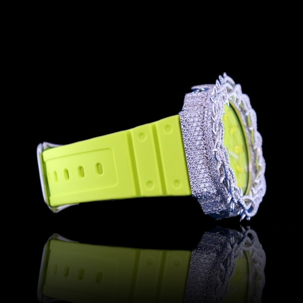 Moissanite G-shock customization Yellow Iced Frost Phantom