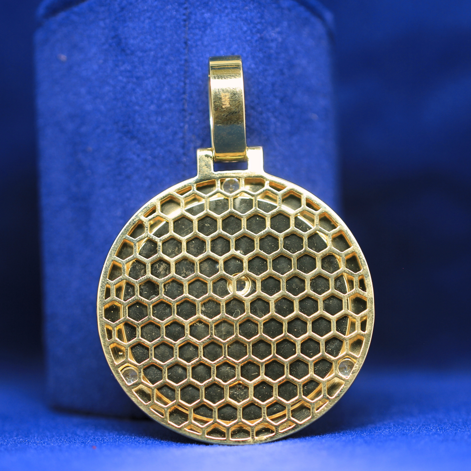 Back view of See No Evil Pendant, crafted from polished 925 silver with a secure attachment, perfect for hip-hop jewelry lovers.