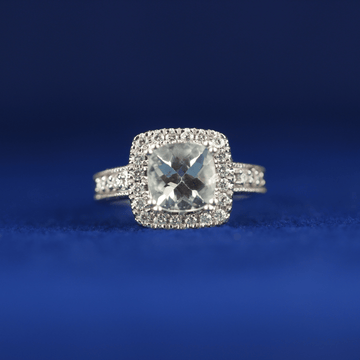 cubic zirconia sterling engagement ring