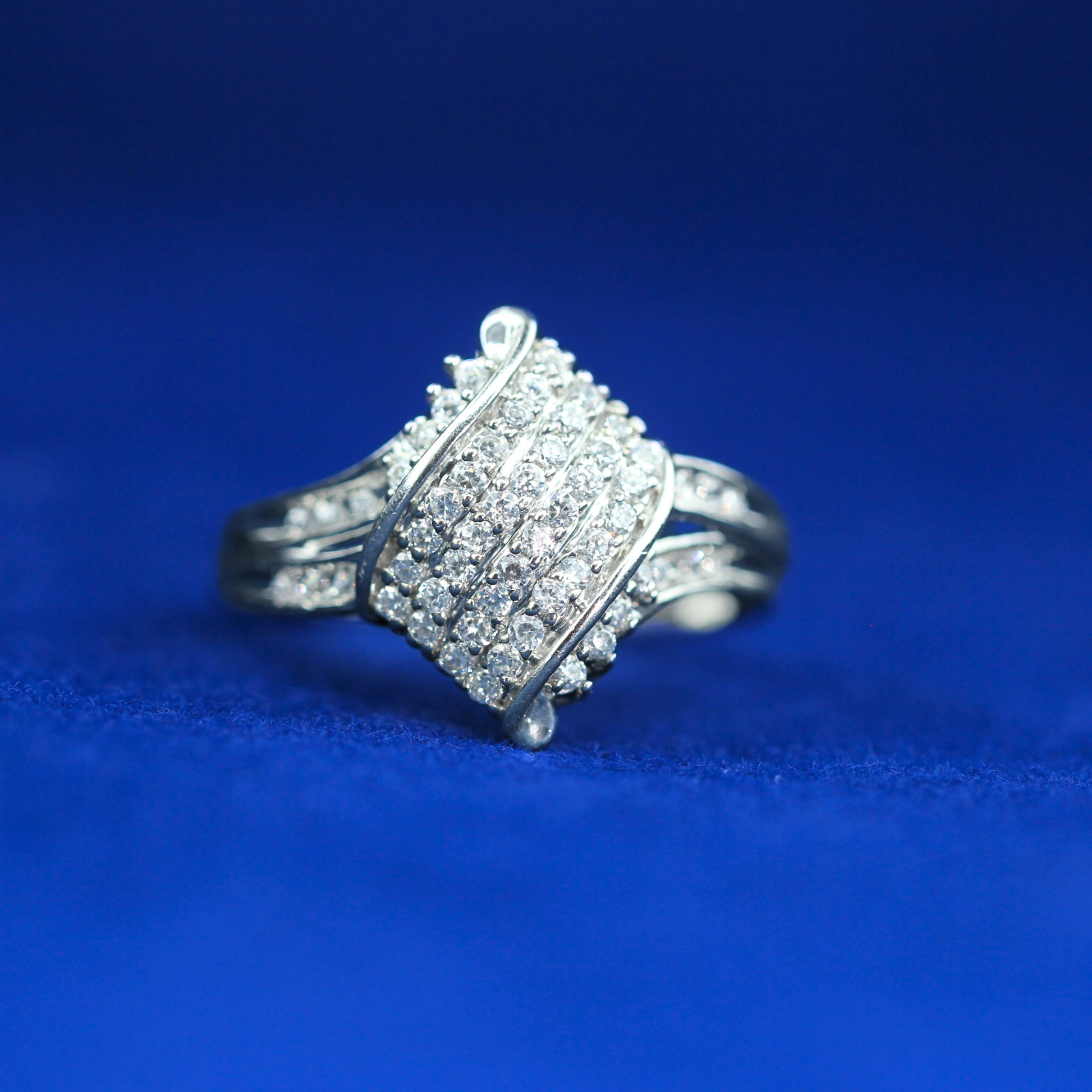 Front view of Diamond Cocktail Ring – Fine jewelry