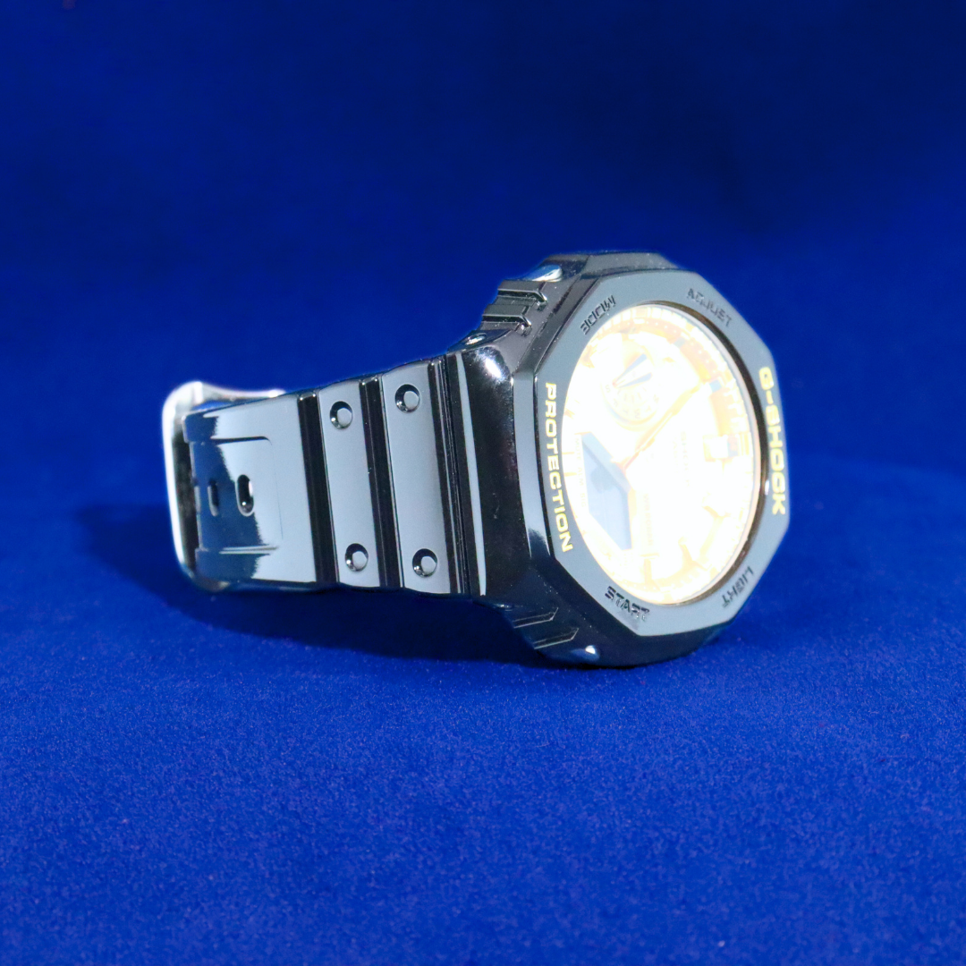 Right side view of G-Shock Gold-Tone Hybrid Watch – Shock-resistant and water-resistant