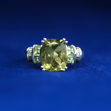 Front view of Golden Beryl Ring – Fine jewelry