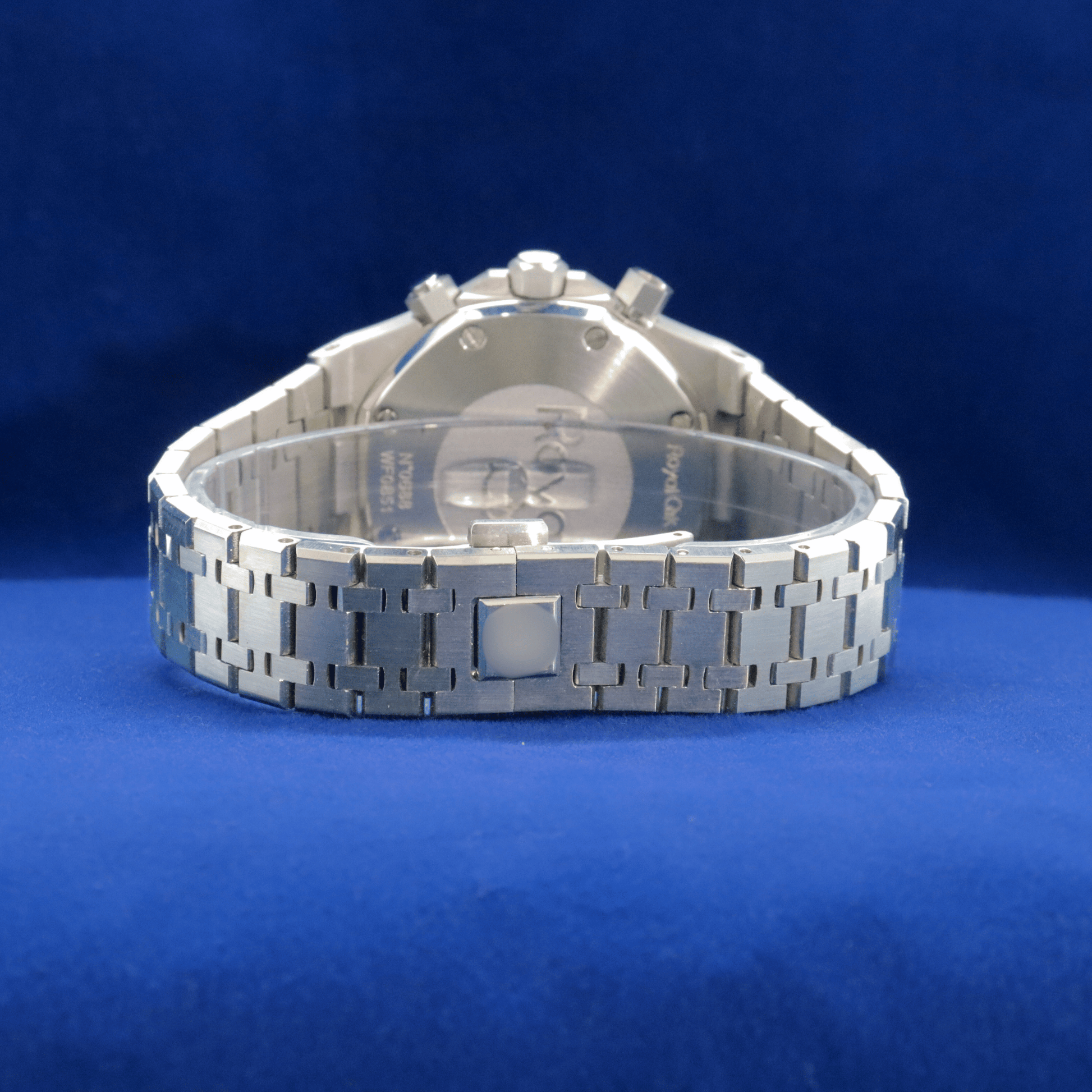 Back view of Precision Crafted Steel Sports Watch stainless steel watch, showcasing premium craftsmanship.
