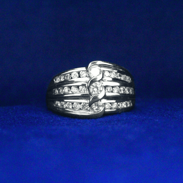 Front view of Swirl Bridal Ring with Moissanite diamonds – Fine jewelry
