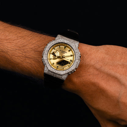 Iced Out Gold Dial G-Shock Watch