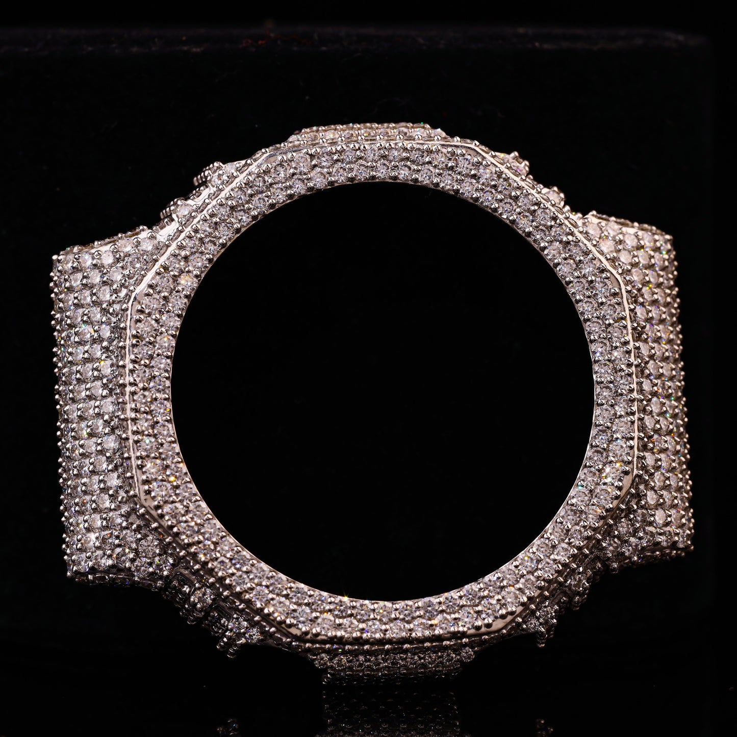Double Row Flooded Diamond G-Shock Bezel