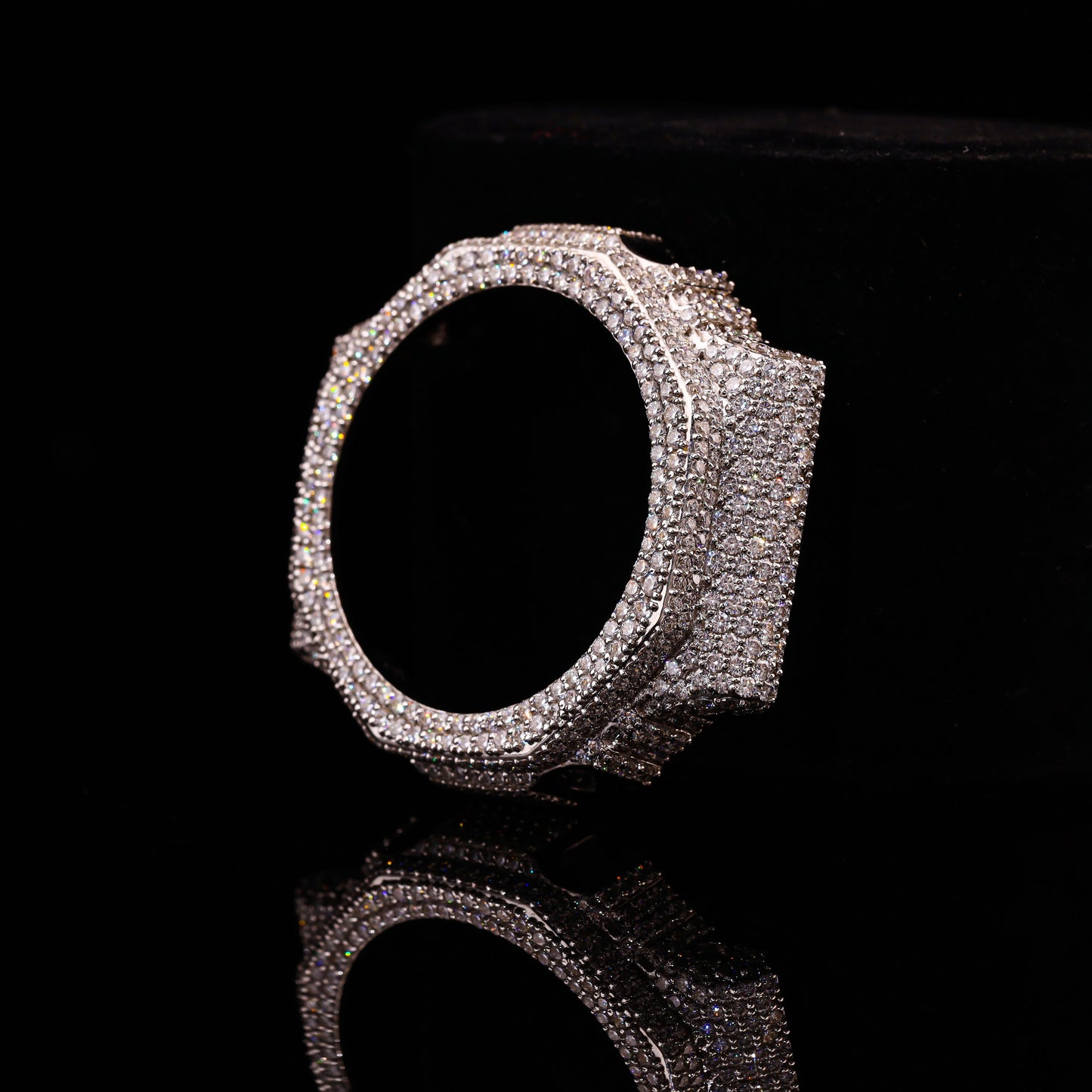 Double Row Flooded Diamond G-Shock Bezel