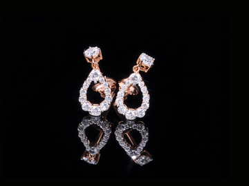 Luxury Diamond Pear Drop Earrings | 18K, 14K, 10K Gold & Silver