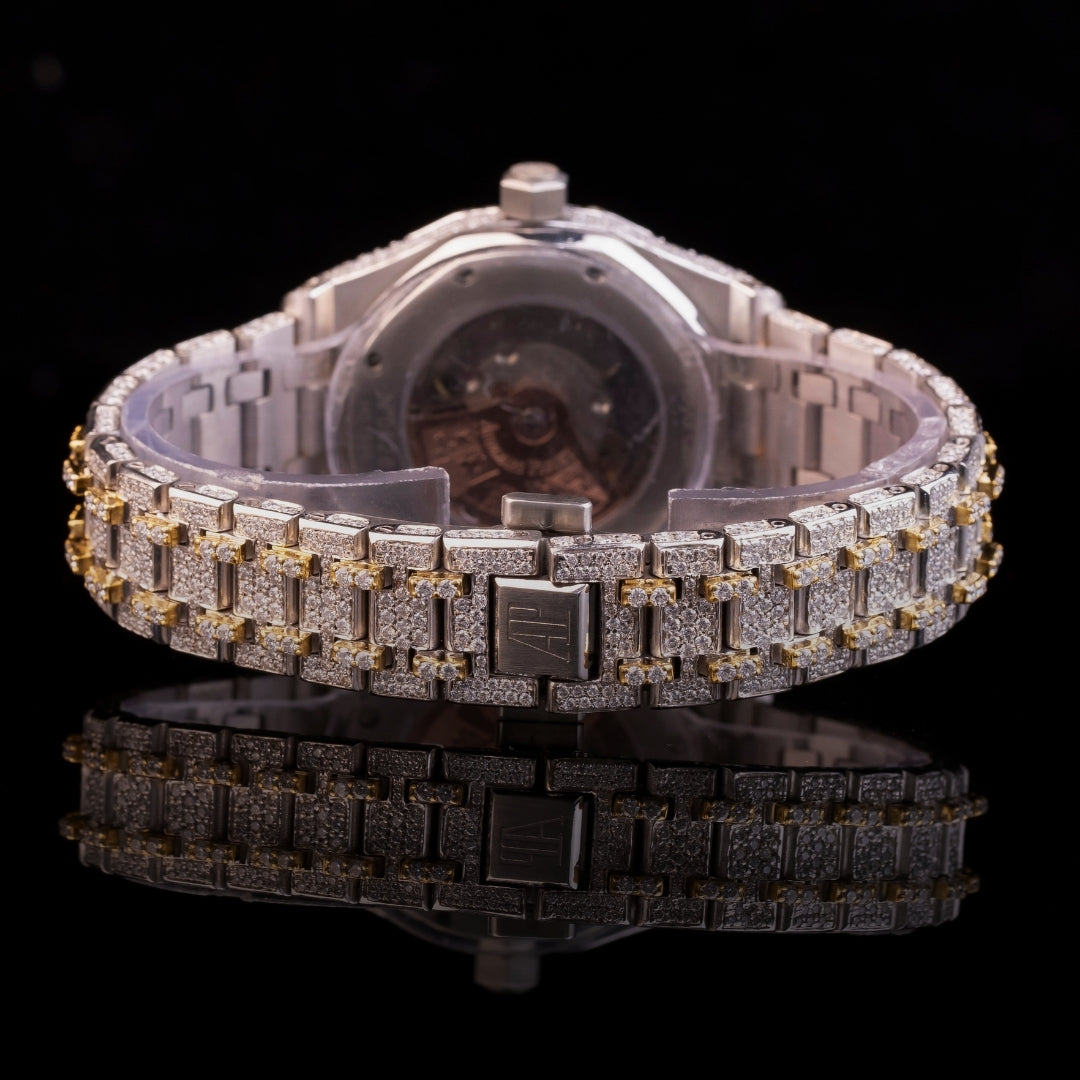 Iced Out Gold Diamond Watch – 10K, 14K, 18K Gold & Silver Luxury Timepiece