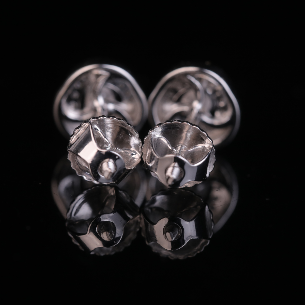 Swirl Heart Moissanite Halo Stud Earrings | 18KT, 14KT, 10KT Gold & Silver