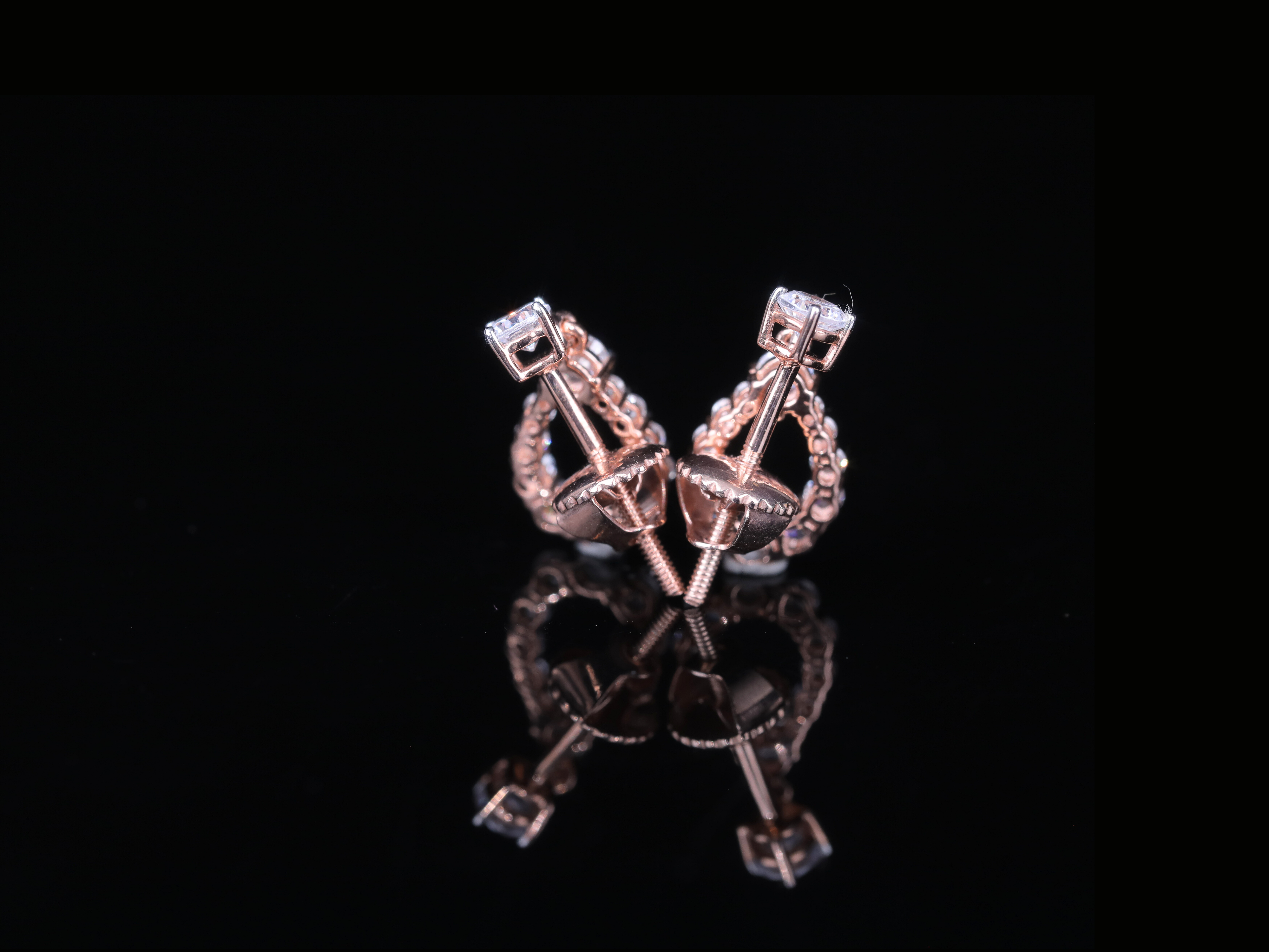 Luxury Diamond Pear Drop Earrings | 18K, 14K, 10K Gold & Silver