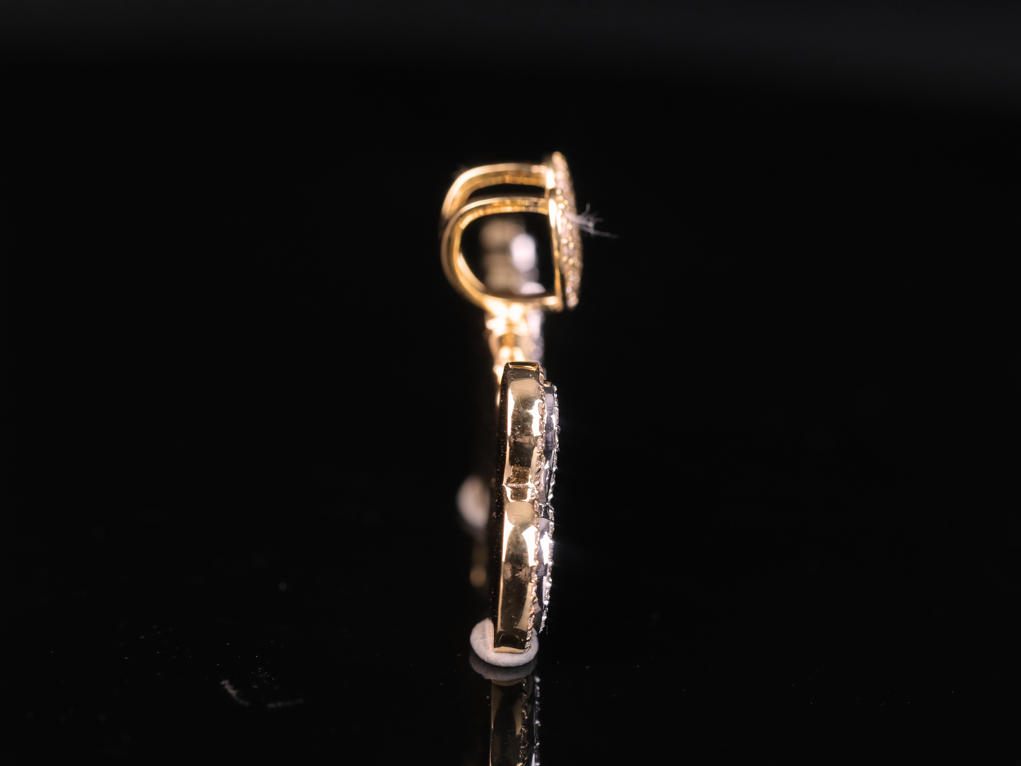 Custom Diamond Name Pendant with Heart Bail in Gold & Silver | 18K, 14K, 10K Iced-Out Name Necklace