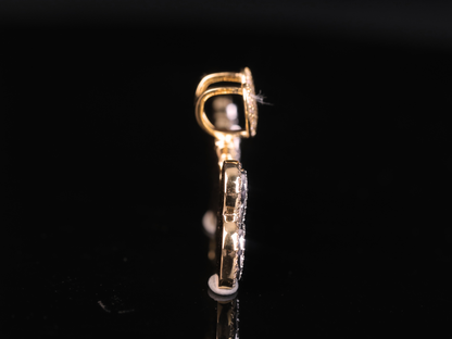 Custom Diamond Name Pendant with Heart Bail in Gold & Silver | 18K, 14K, 10K Iced-Out Name Necklace