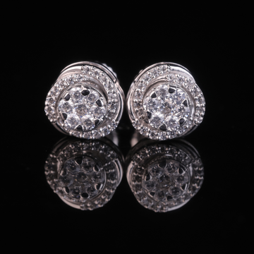 Iced Halo Stud Earrings with Moissanite Diamonds | 18KT, 14KT, 10KT Gold & Silver