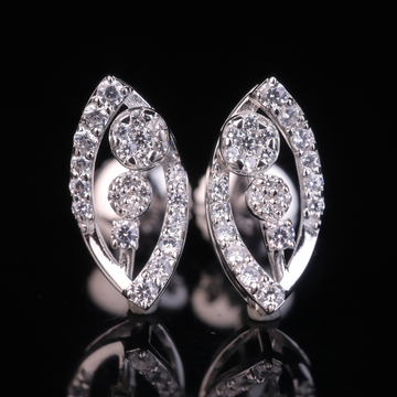 Diamond Stud Earrings in White Gold & Silver | 18K, 14K, 10K Gold Luxury Earrings for Women