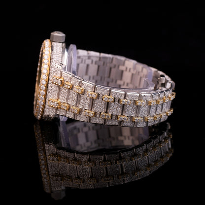 hip hop iced out gold watch for men
