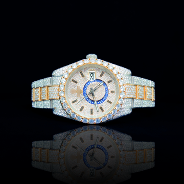 14k/18k-moissanite Diamond Rolex inspire Encrusted Luxury Timepiece