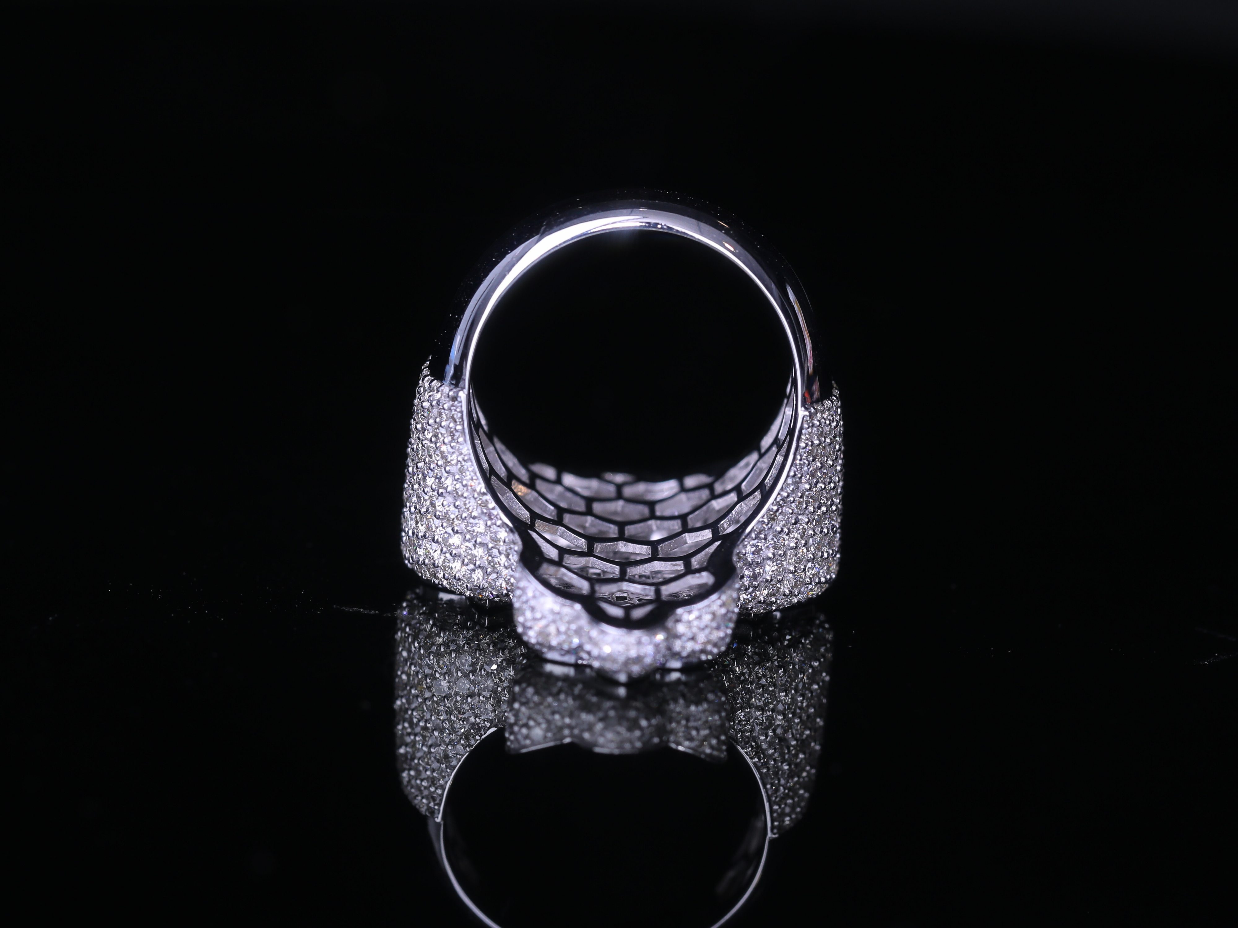 Diamond Cross Ring in Gold & Silver | 18K, 14K, 10K Iced-Out Christian Ring