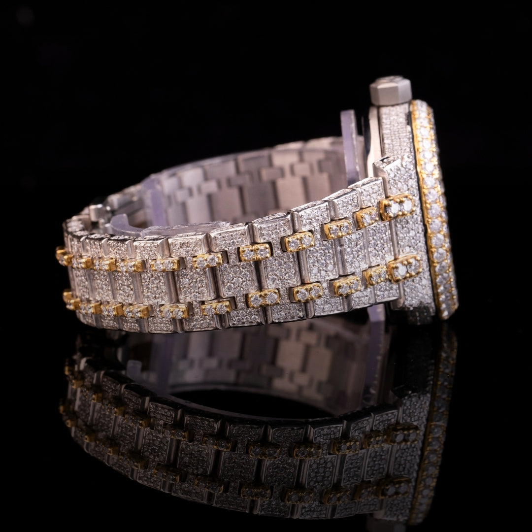 Iced Out Gold Diamond Watch – 10K, 14K, 18K Gold & Silver Luxury Timepiece
