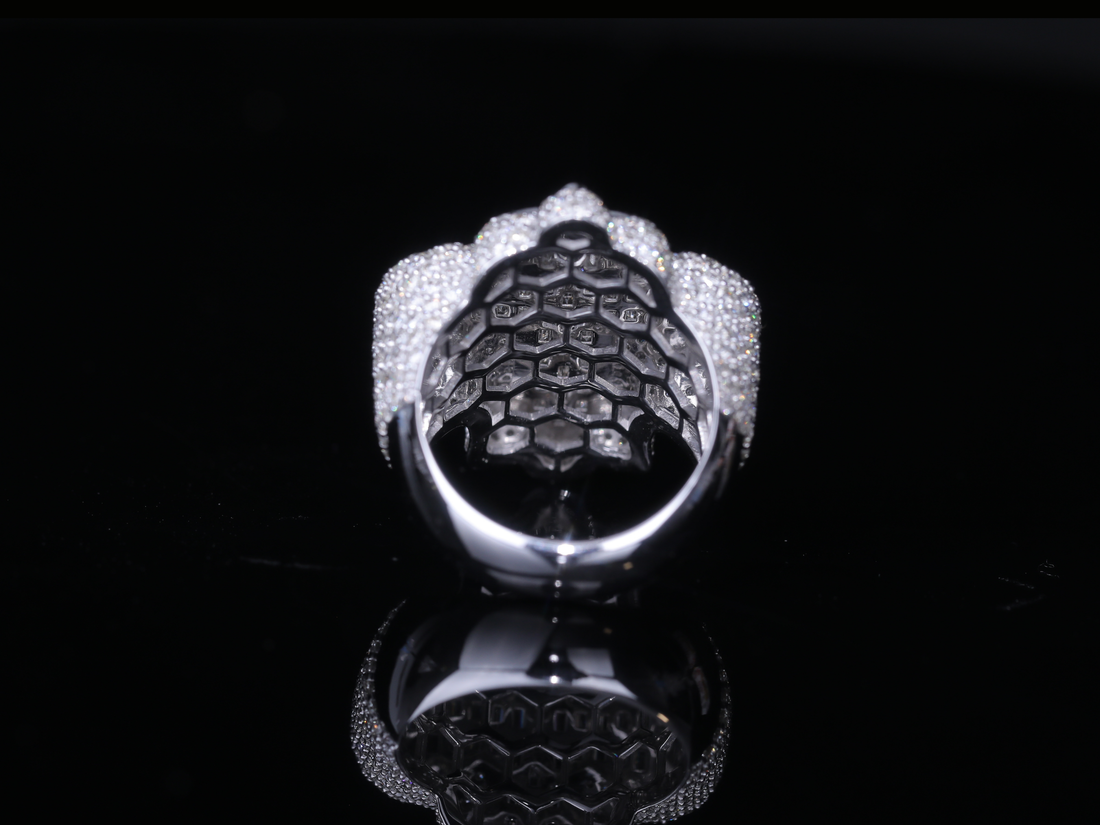 Diamond Cross Ring in Gold & Silver | 18K, 14K, 10K Iced-Out Christian Ring