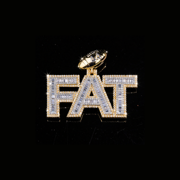 Custom Diamond Name Pendant in Solid Gold – Baguette & Pave Hip Hop Pendant