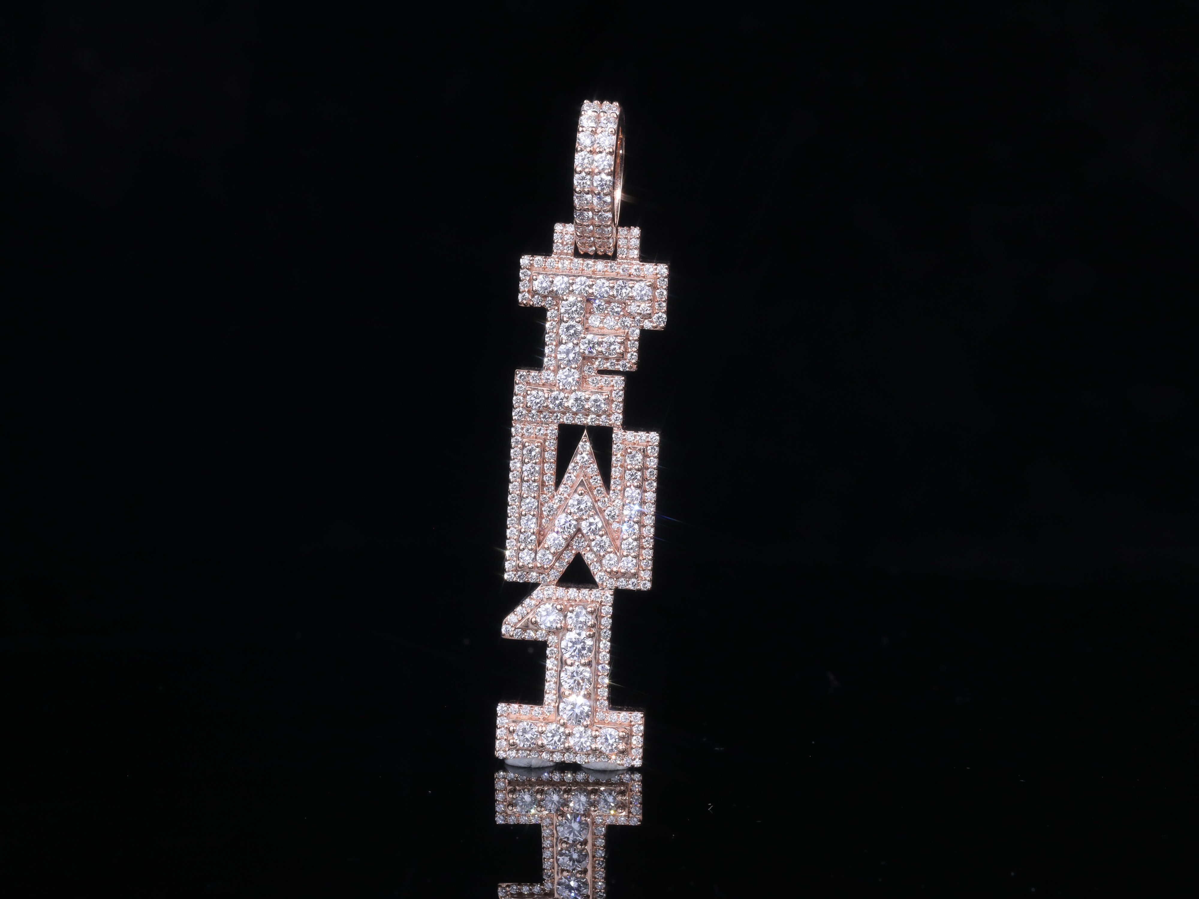 Diamond Initial Letter Pendant in Gold & Silver | 18K, 14K, 10K Custom Alphabet Pendant