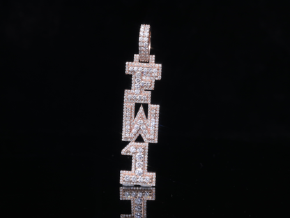 Diamond Initial Letter Pendant in Gold & Silver | 18K, 14K, 10K Custom Alphabet Pendant