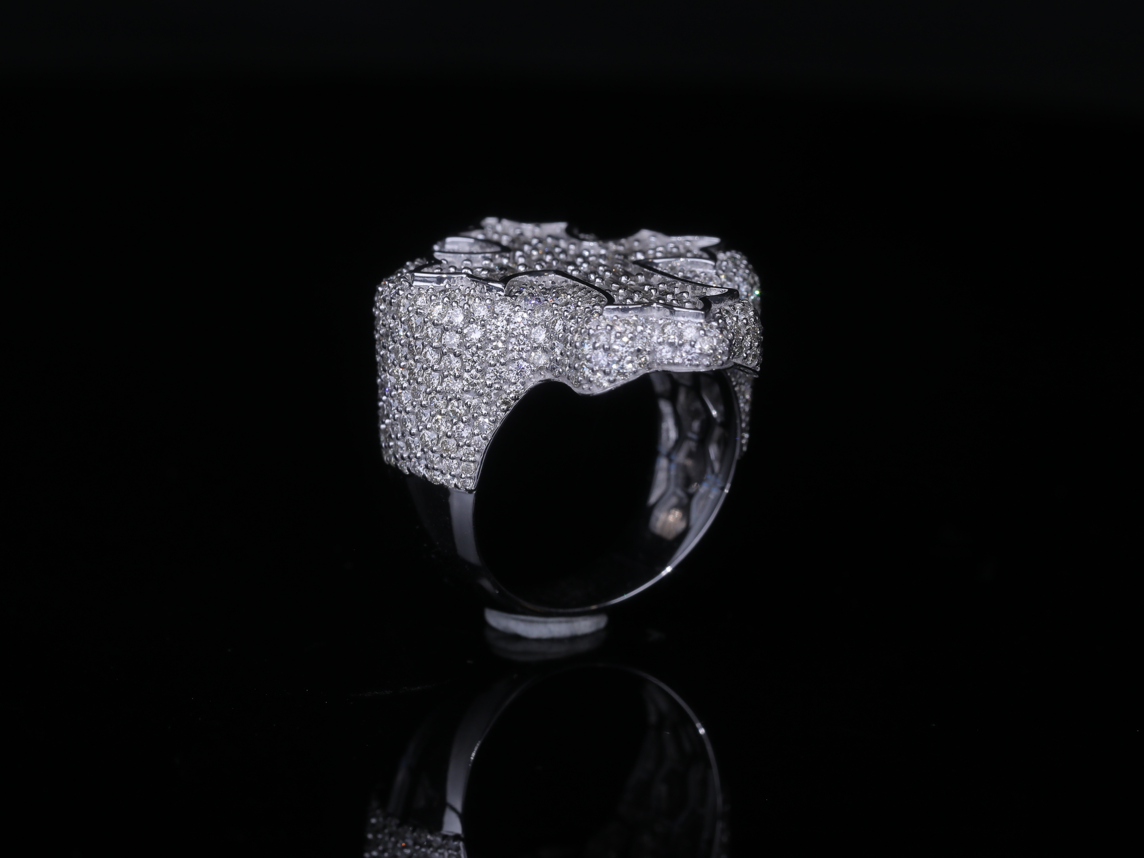 Diamond Cross Ring in Gold & Silver | 18K, 14K, 10K Iced-Out Christian Ring