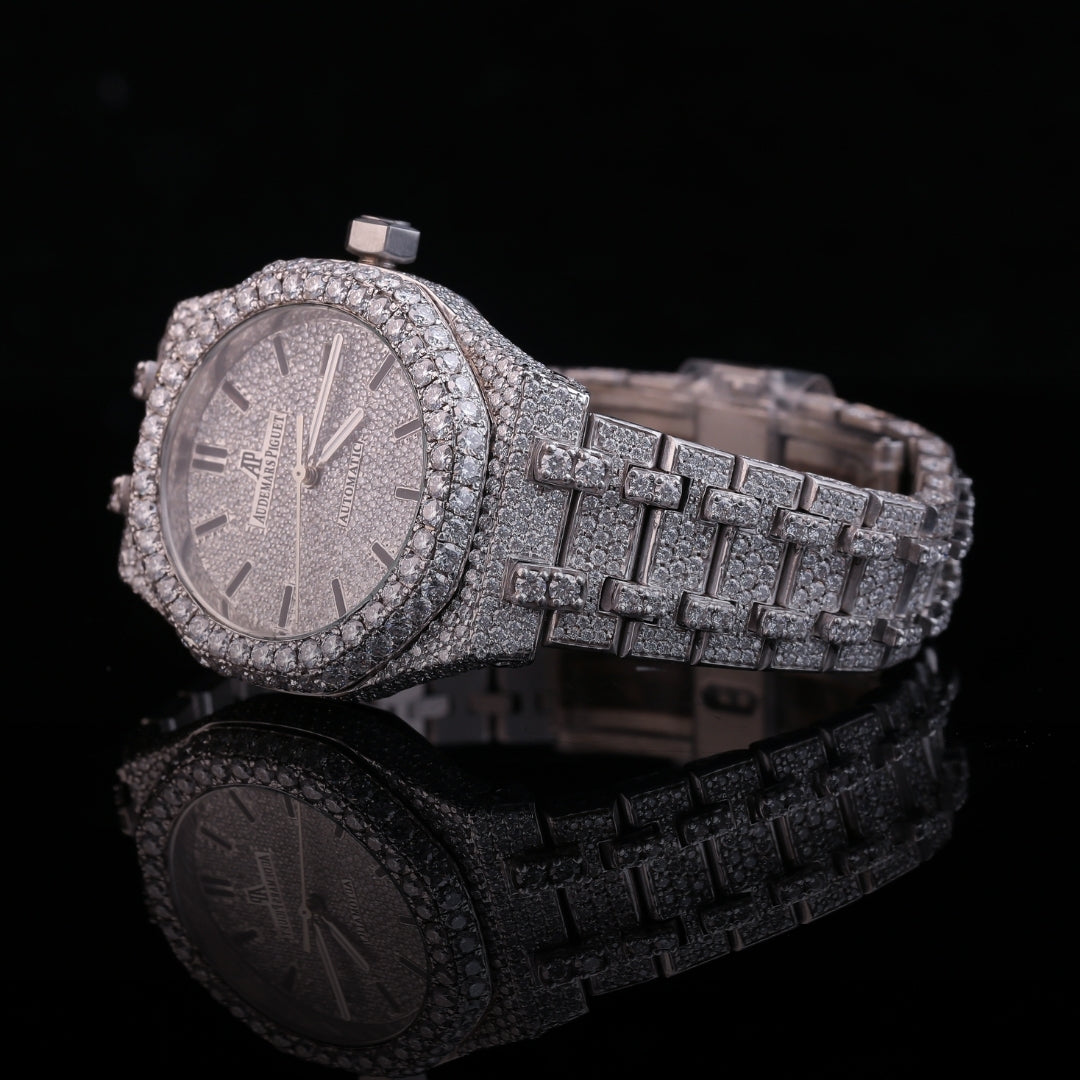 Iced Out Silver Diamond Watch – 10K, 14K, 18K Gold & Premium Silver