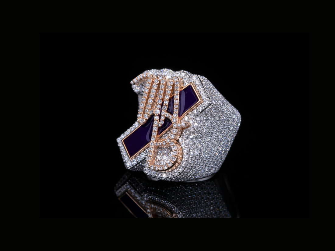 Luxury Statement Diamond Ring with Geometric Design | 18KT, 14KT, 10KT Gold & Silver Available