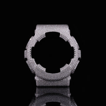 Fully Iced Moissanite G-Shock Bezel