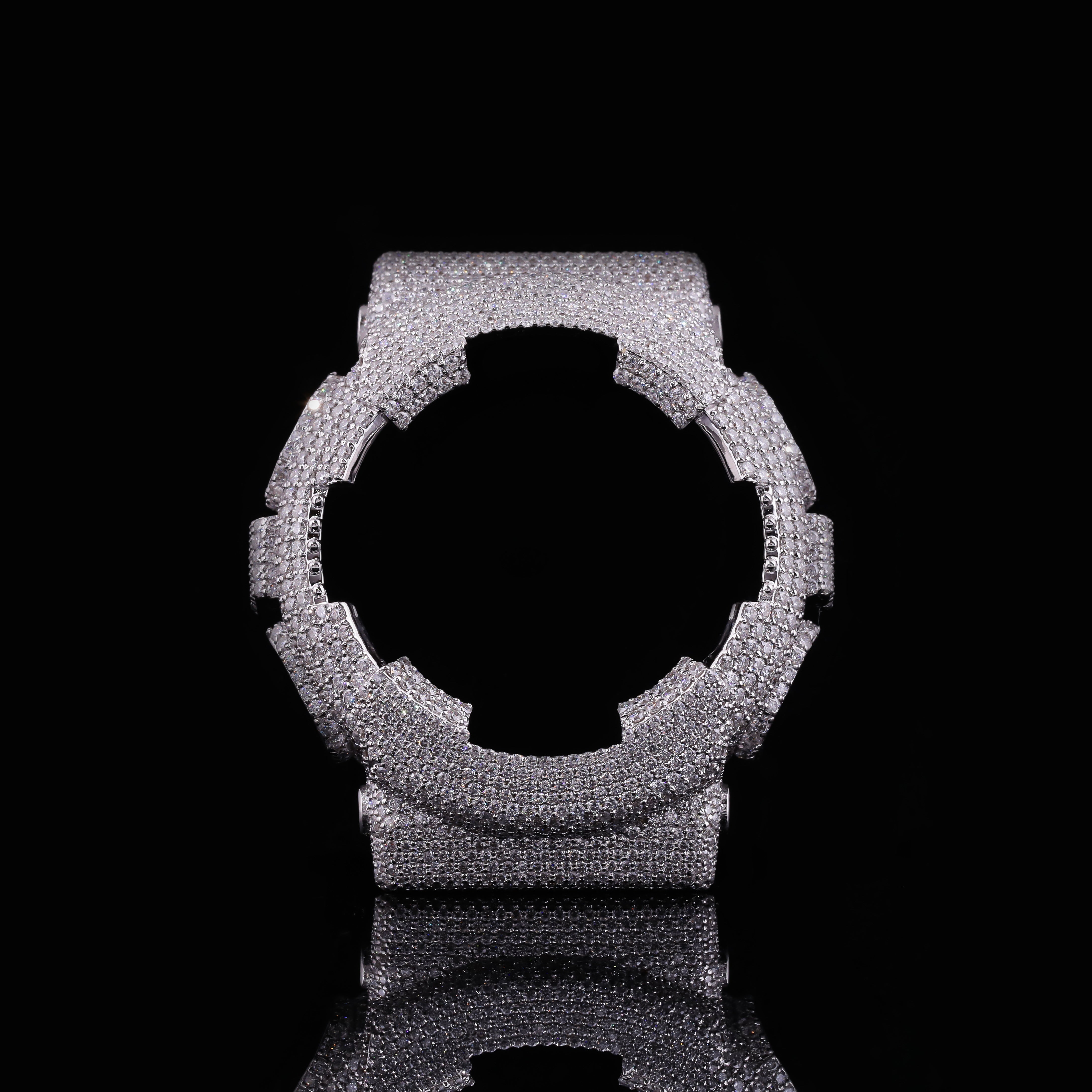 Fully Iced Moissanite G-Shock Bezel