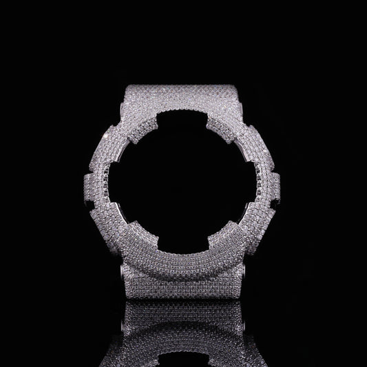 Fully Iced Moissanite G-Shock Bezel