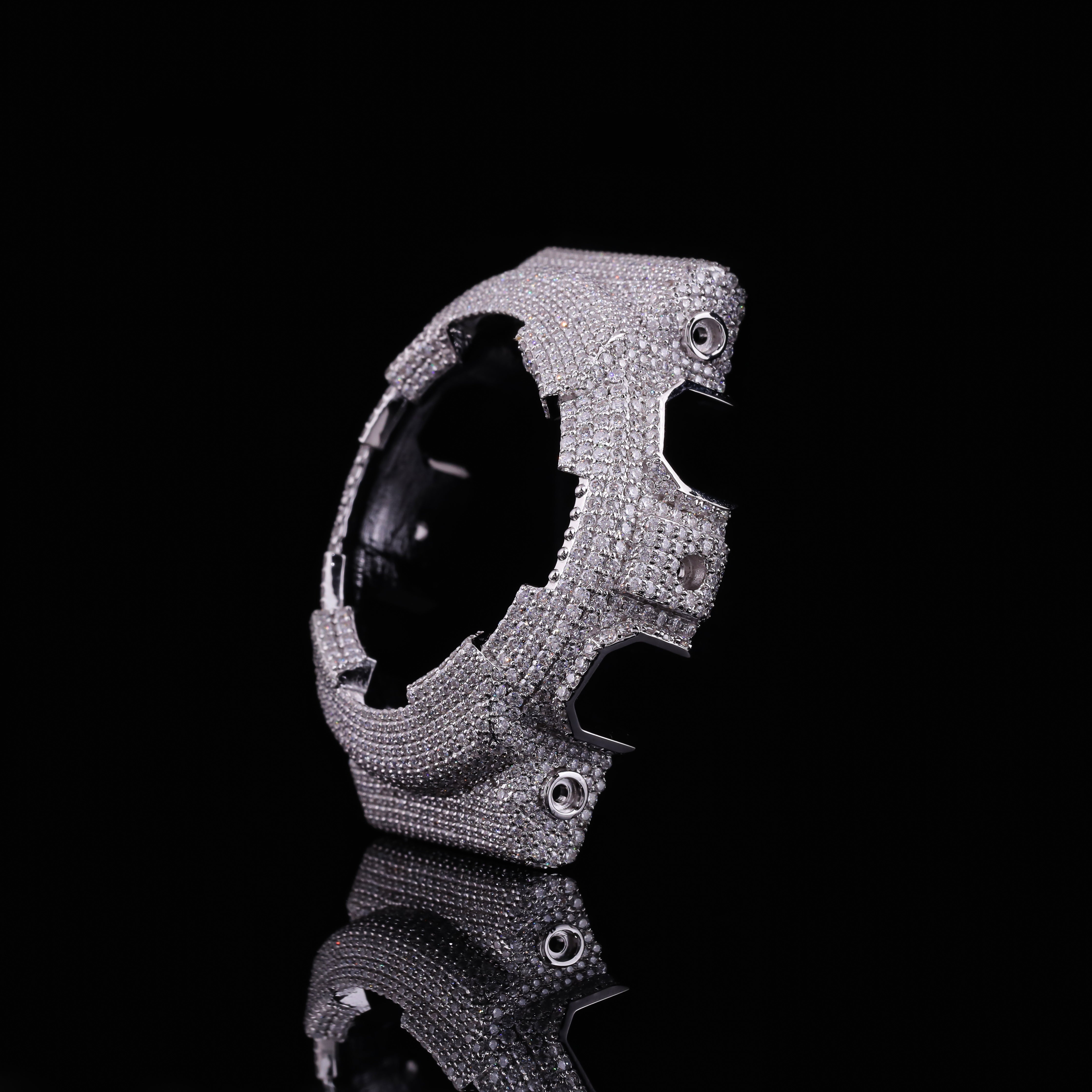 Fully Iced Moissanite G-Shock Bezel