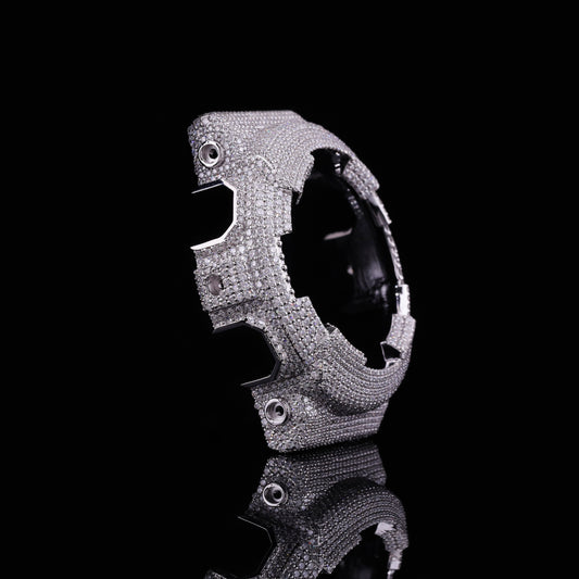 Fully Iced Moissanite G-Shock Bezel