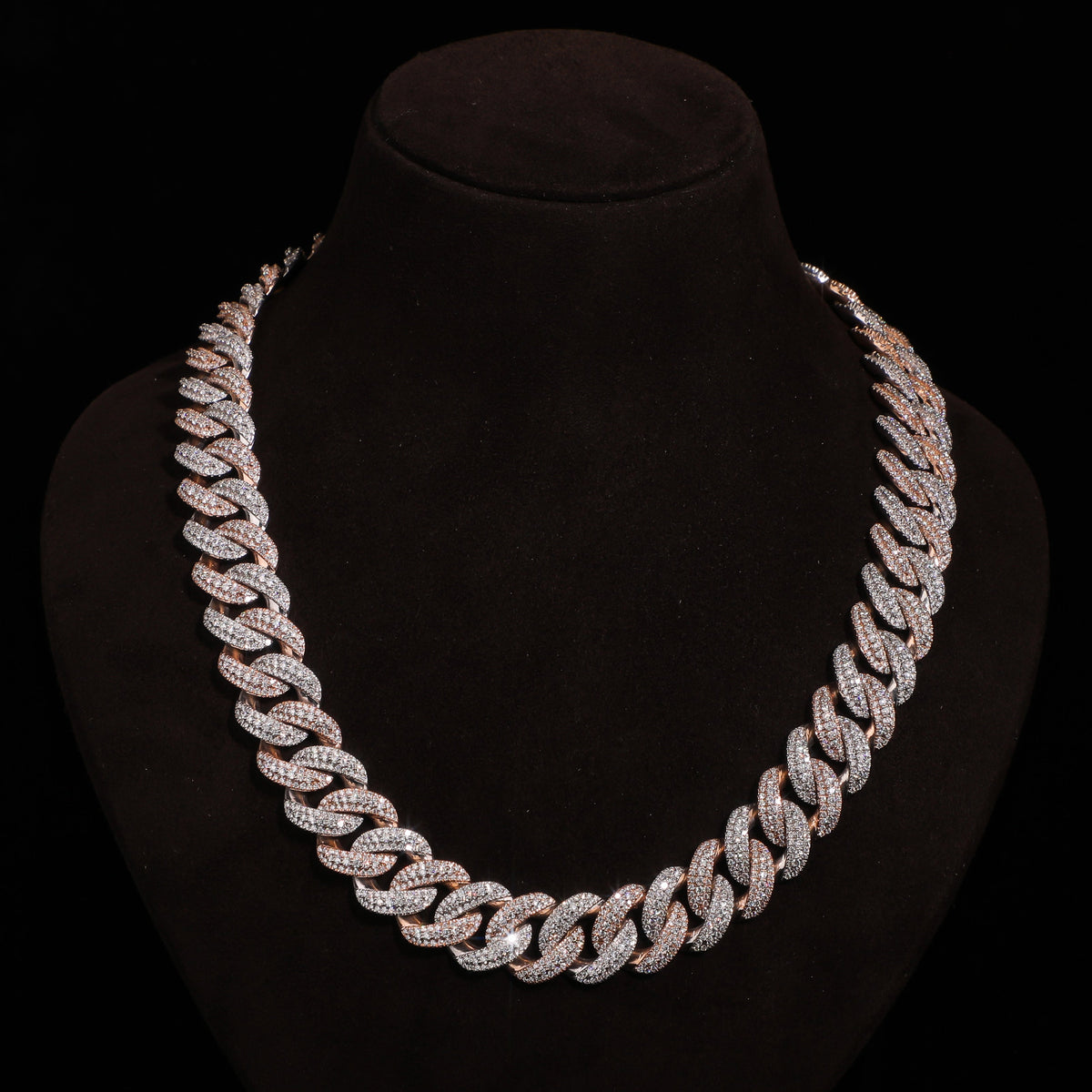 Two-Tone Iced Cuban Link Chain