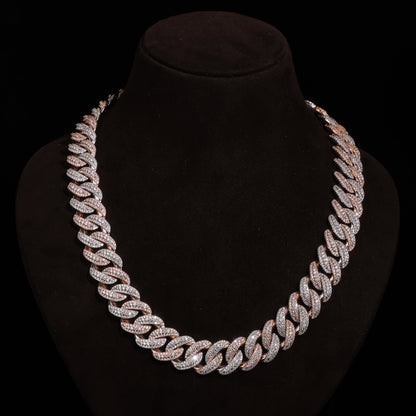 Two-Tone Iced Cuban Link Chain