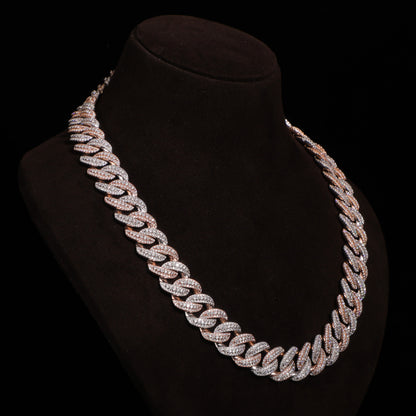 Two-Tone Iced Cuban Link Chain