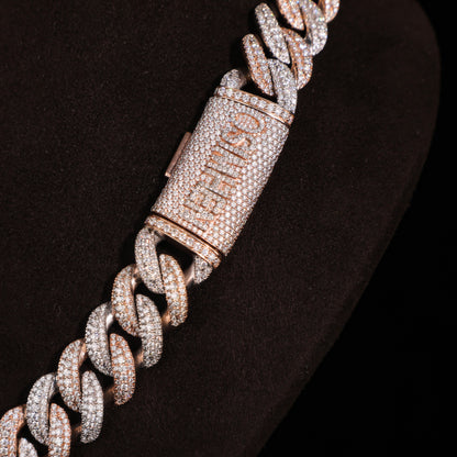 Two-Tone Iced Cuban Link Chain