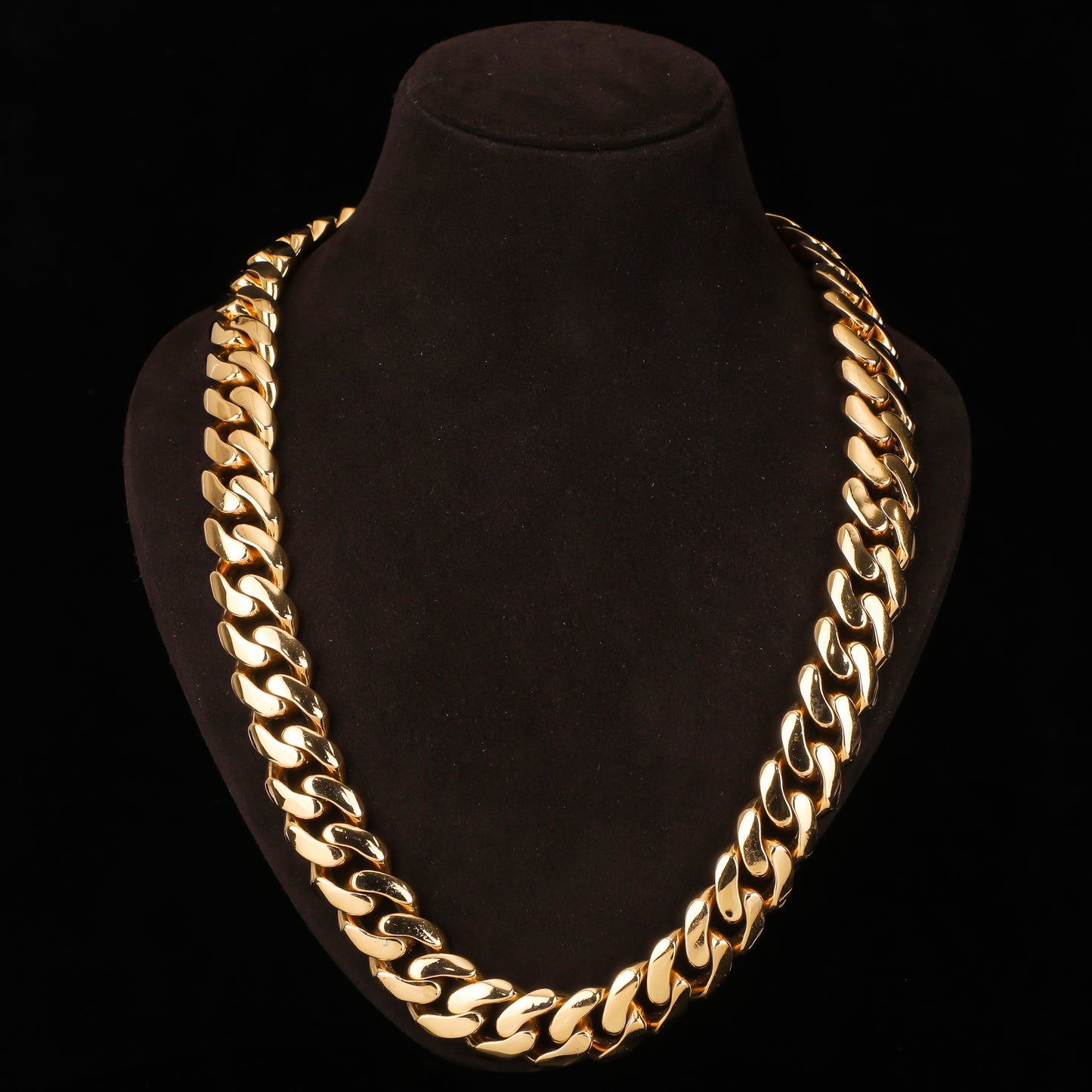 Solid Gold Cuban Link Chain – High Polish Miami Cuban Necklace