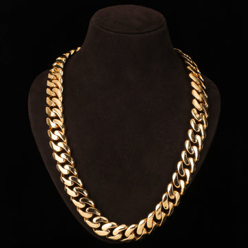 Solid Gold Cuban Link Chain – High Polish Miami Cuban Necklace