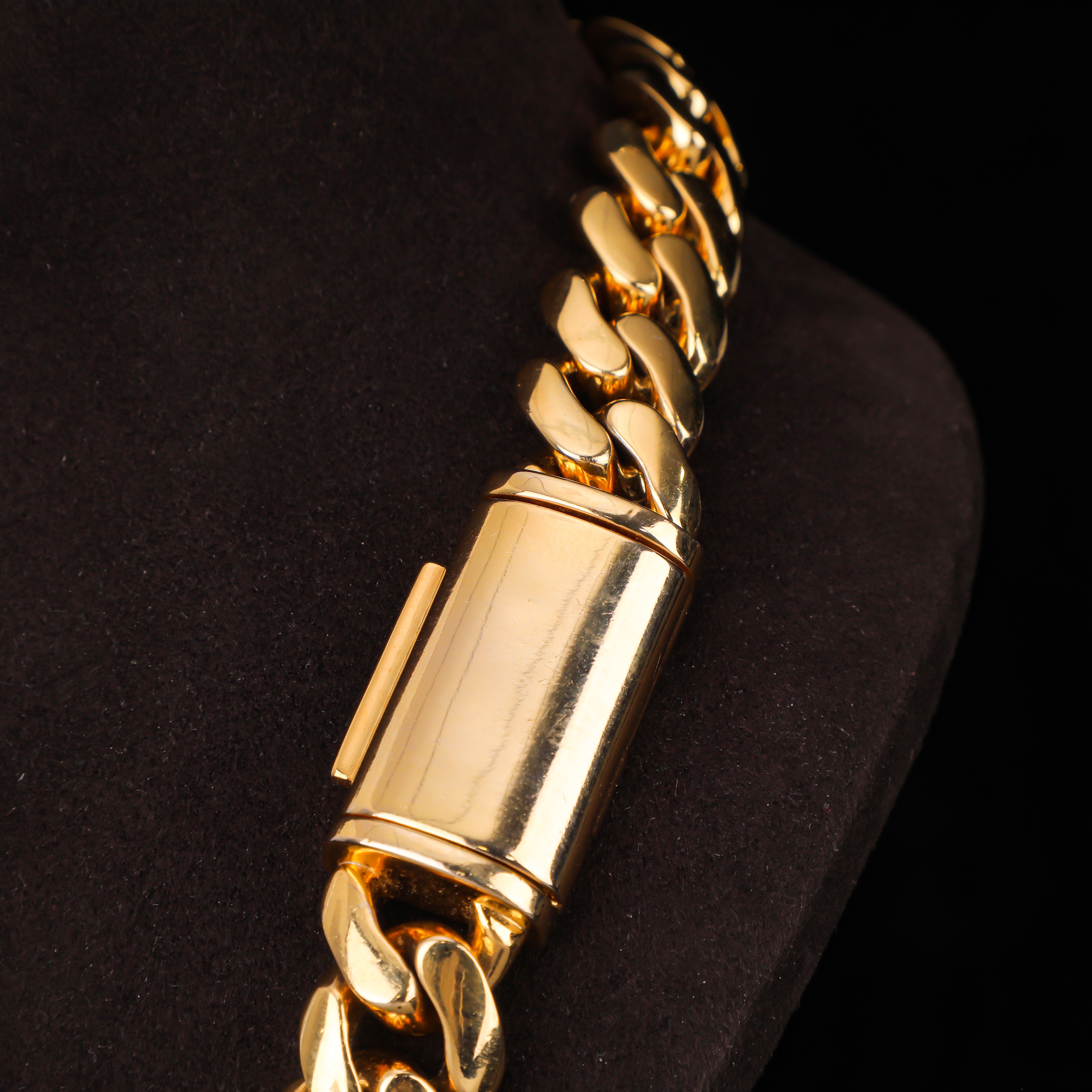 Solid Gold Cuban Link Chain – High Polish Miami Cuban Necklace